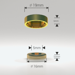 Zaślepki na śruby złote 19 mm – eleganckie maskownice z podkładką