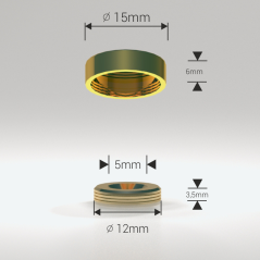 Zaślepki na śruby złote 15 mm – eleganckie maskownice z podkładką