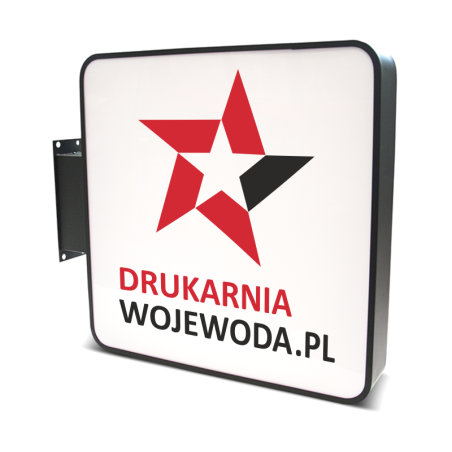 Podświetlany kaseton semafor kwadratowy 60 cm – dwustronna ekspozycja logo