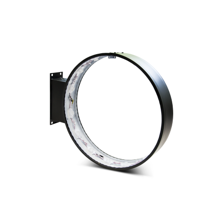 Podświetlany kaseton semafor koło 50 cm – dwustronna ekspozycja logo