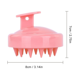Szczotka do masażu skóry głowy – masażer do wcierki, peelingu i mycia włosów różowa