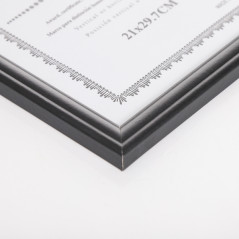 Ramka na dyplom A4 czarna 21x30 cm drewniana z nóżką – elegancka prezentacja dokumentów