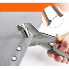 Napownica magnetyczna do banerów i plandek 10 mm – oczkarka z prasą i 300 oczkami