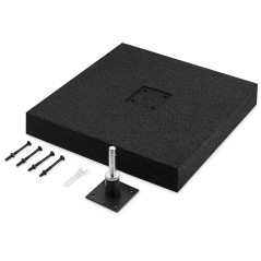 Ciężka podstawa gumowa 19 kg z rotatorem ze stali nierdzewnej – stabilne mocowanie masztów reklamowych