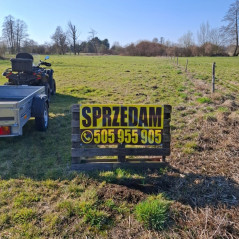 Baner 200x100 cm trwały z hasłem SPRZEDAM/WYNAJMĘ i numerem telefonu – idealny na ogłoszenia