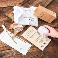 Elektroniczne urządzenie do znakowania E-MARK PLUS z etui i linijką kolor biały – przenośne znakowanie