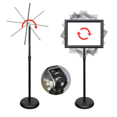 Zestaw 10 szt czarnych stojaków informacyjnych Menuboard A4 77–133 cm regulowany OWZ – do menu i ekspozycji