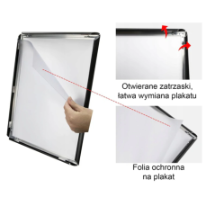 Zestaw 10 szt czarnych stojaków informacyjnych Menuboard A3 77–133 cm regulowany OWZ – do menu i ekspozycji