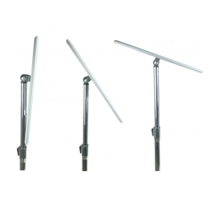 Zestaw 10 szt srebrnych stojaków informacyjnych Menuboard A4 77–133 cm regulowany OWZ – do menu i ekspozycji