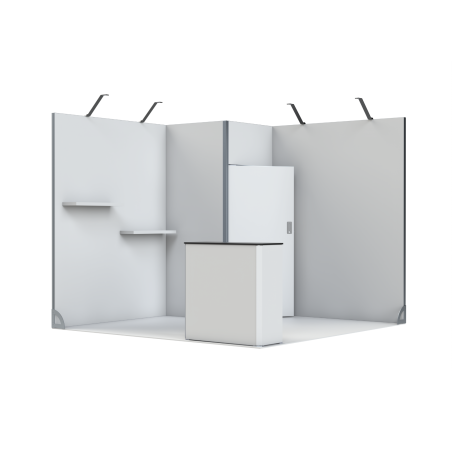 Zestaw targowy stoisko Vector Stand 9 m² - nowoczesne i modułowe stoisko targowe dla średnich powierzchni wystawienniczych