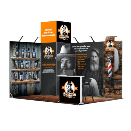 Zestaw targowy stoisko Vector Stand 12 m² - nowoczesne i modułowe stoisko targowe dla średnich powierzchni wystawienniczych