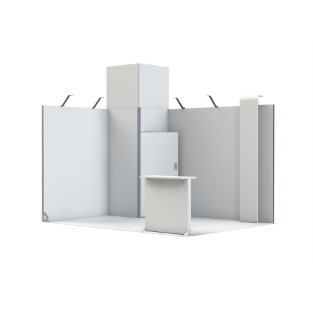 Zestaw targowy stoisko Vector Stand 12 m² - nowoczesne i modułowe stoisko targowe dla średnich powierzchni wystawienniczych