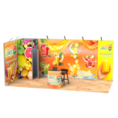 Zestaw targowy stoisko Vector Stand 18 m² - nowoczesne i modułowe stoisko targowe dla dużych powierzchni wystawienniczych