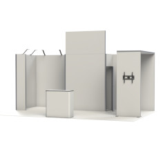 Zestaw targowy stoisko Vector Stand 24 m² - nowoczesne i modułowe stoisko targowe dla bardzo dużych powierzchni wystawienniczych