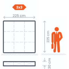 Tekstylna ścianka VELCRO WALL 3x3 z torbą - mobilny system wystawienniczy