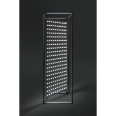 Aluminiowa KOLUMNA SEG tekstylna 80x80x200 cm z oświetleniem LED - idealna jako wolnostojący nośnik reklamowy