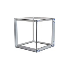 Aluminiowa KOSTKA SEG tekstylna 50x50x50 cm z wydrukiem - idealna jako wolnostojący nośnik reklamowy