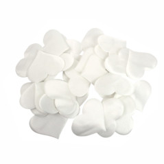 Serca do dekoracji materiałowe 60 szt 3,2x2,2 cm białe - rękodzieło i dekoracja uroczystości