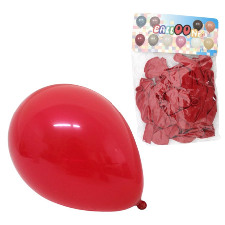 Lateksowe Balony 5-calowe kpl 50 szt ok. 20 cm czerwone - dekoracja uroczystości