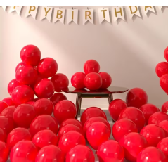 Lateksowe Balony 5-calowe kpl 50 szt ok. 20 cm czerwone - dekoracja uroczystości