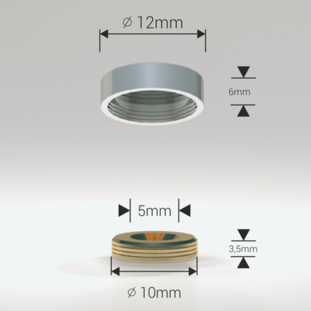 Zaślepki na śruby aluminium satyna 12 mm – eleganckie maskownice z podkładką