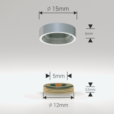 Zaślepki na śruby aluminium satyna 15 mm – eleganckie maskownice z podkładką