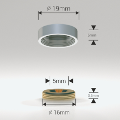 Zaślepki na śruby aluminium satyna 19 mm – eleganckie maskownice z podkładką