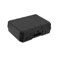 Składany aluminiowy stojak na ulotki A4 Z-shape 6 półek dwustronny z walizką SOLID – mobilna wystawka