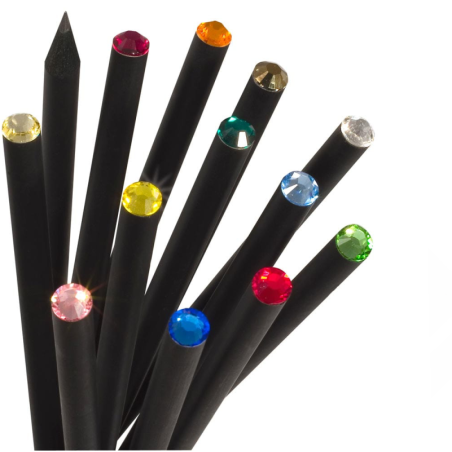 Ołówek HB z diamentową końcówką mix kolorów 19 cm – stylowe notatki i szkice