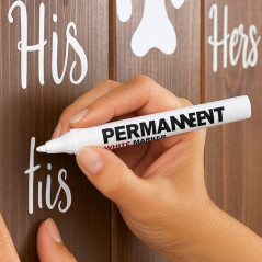 Biały marker permanentny wodoodporny 14 cm - do wszystkich powierzchni
