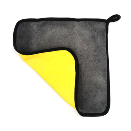 Ściereczka z mikrofibry detailingowa 30×30cm 500 g/m² szaro-żółta – bez smug i zarysowań