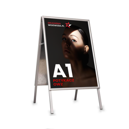 Aluminiowy potykacz OWZ A1 dwustronny 84 x 59,5 cm 9 kg – skuteczna reklama