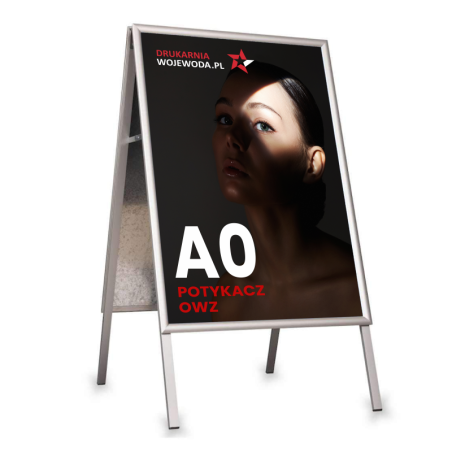 Aluminiowy potykacz OWZ A0 dwustronny 118,9 x 84,1 cm – skuteczna reklama