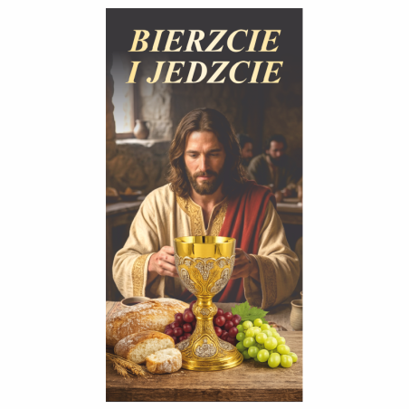 Ołtarz Baner na Boże Ciało 100x200 cm – trwały, z możliwością edycji tekstu wzór 13