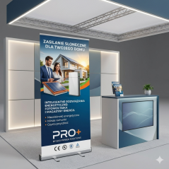 Roll-up reklamowy blockout 85×200 cm kaseta aluminiowa z torbą – mobilna reklama