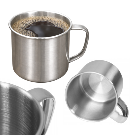 Kubek turystyczny stalowy 1000 ml metalowy – lekki i wytrzymały do podróży