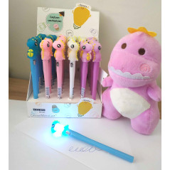 Długopis DINOZAUR LED świecący 16,5 cm