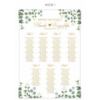 Papier satynowy 150g plakat A1 59,4x84,1 cm personalizowany – plan stołów weselnych