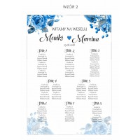 Papier satynowy 150g plakat A1 59,4x84,1 cm personalizowany – plan stołów weselnych