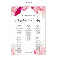 Papier satynowy 150g plakat A1 59,4x84,1 cm personalizowany – plan stołów weselnych