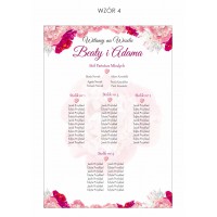 Papier satynowy 150g plakat A1 59,4x84,1 cm personalizowany – plan stołów weselnych