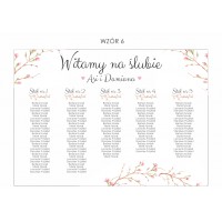 Papier satynowy 150g plakat A1 59,4x84,1 cm personalizowany – plan stołów weselnych