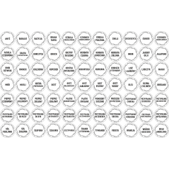Etykiety samoprzylepne / naklejki na przyprawy, zioła i produkty 38 mm – zestaw 154 szt
