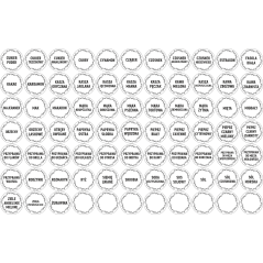 Etykiety samoprzylepne / naklejki na przyprawy, zioła i produkty 38 mm – zestaw 154 szt