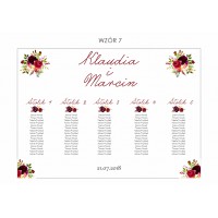 Papier satynowy 150g plakat A1 59,4x84,1 cm personalizowany – plan stołów weselnych