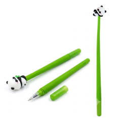 Długopis silikonowy PANDA żelowy z czarnym wkładem 0,5 mm 18,5 cm MIX