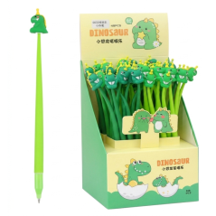 Długopis silikonowy DINOZAUR żelowy z czarnym wkładem 0,5 mm 22 cm