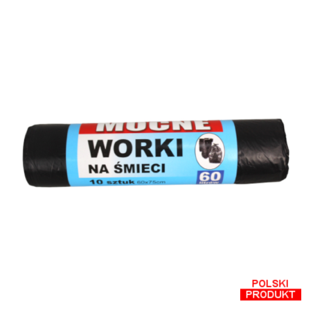 Worki na śmieci MOCNE LDPE 60L 10 szt