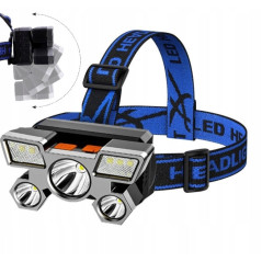 Latarka czołowa 9 LED USB A6614 8,5×4,5×5 cm