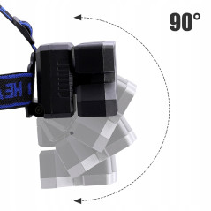 Latarka czołowa 9 LED USB A6614 8,5×4,5×5 cm